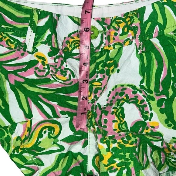 Lilly Pulitzer Callahan Shorts Resort White Seeing Pink Elephants sz 00 Tropical - Picture 6 of 8